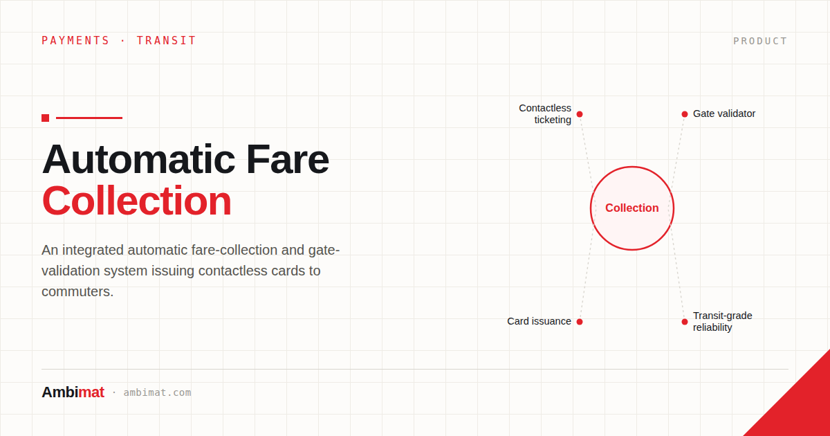 AmbiPay – Automatic Fare Collection Module