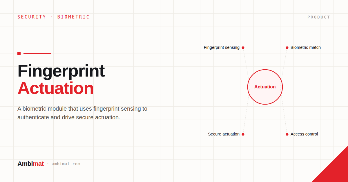 Fingerprint sensor based actuation